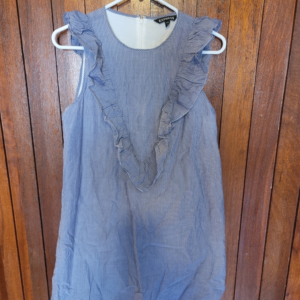 Womens casual dress,size small,express ,blue&white stripe